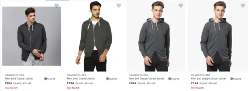 Image of CAMPUS SUTRA Men's Jacket upto 83% Discount