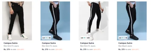 Image of Campus Sutra Men's Jeans at minimum 70% Discount