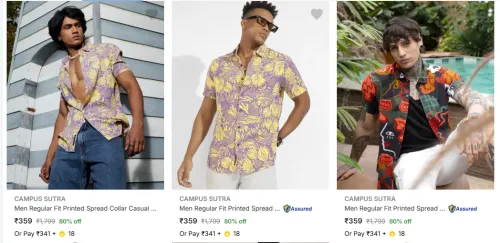 Image of Campus Sutra Men's Shirts upto 80% Discount