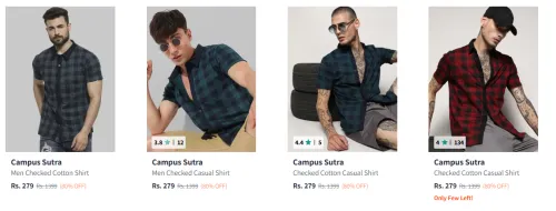 Image of Campus Sutra Men's Shirts upto 80% Discount