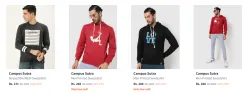 Campus Sutra Mens Sweatshirts upto 83% Discount