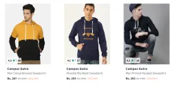 Campus Sutra Sweatshirts & Hoodies Upto 82% Off