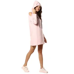 Campus Sutra Women Stylish Hooded Pink Long Tops