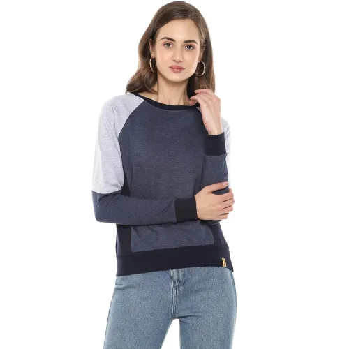 Image of Campus Sutra Women's Cotton Crew Neck Sweatshirt