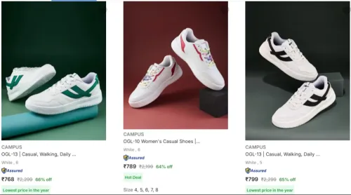 Image of Campus Womens Casual Shoes Upto 70% OFF