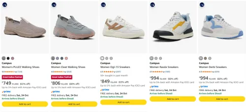 Image of Campus Women's shoes at minimum 60% Discount