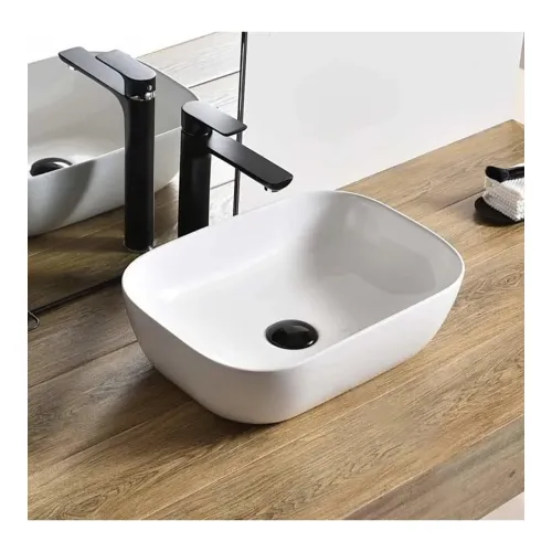 Image of Cancri Designer Ceramic Tabletop Wash Basin 18x13x5.5 Inch