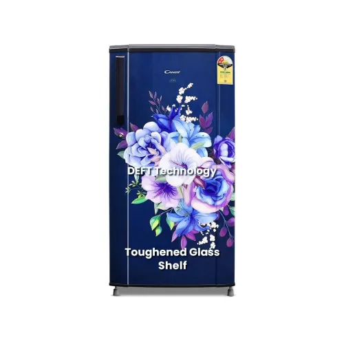 Image of CANDY 175 L 2 Star Direct Cool Single Door Refrigerator with Floral design Toughened glass Shelves (Marine Arden, CSD185