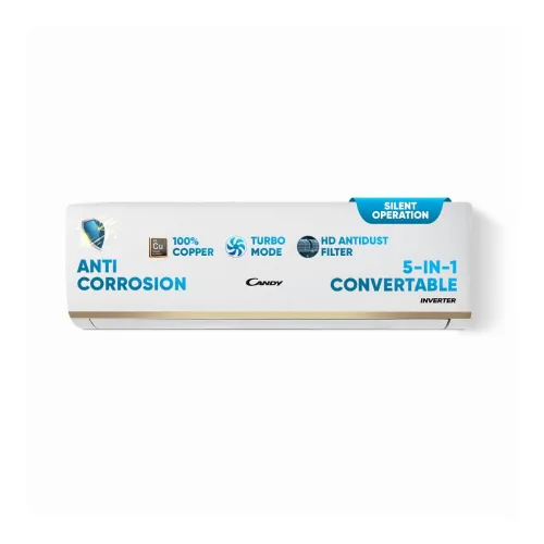 Image of Candy 1 Ton 3 Star Split AC(5 in 1 Convertible,100% Copper,Aqua Clean, Inverter Technology, 3450 W, CS12EP3N-INV)