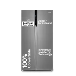 Candy 602 L Frost Free Side by Side Refrigerator with 100% Convertible Technology, Digital Control Panel and Magic Conve
