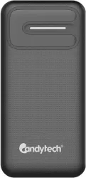 Candytech 10000 mAh Power Bank (Black, Lithium Polymer, Fast Charging for Mobile)