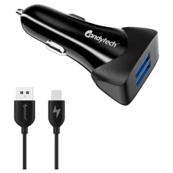 Candytech 3A Dual USB Car Charger (2Ports)