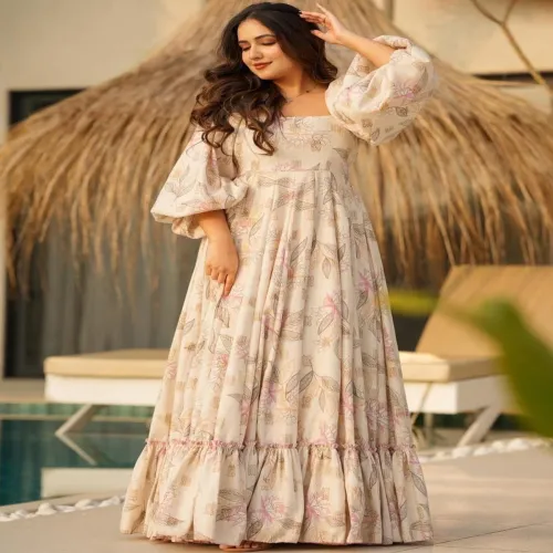 Image of CaniBani Puff Sleeve Maxi Dress