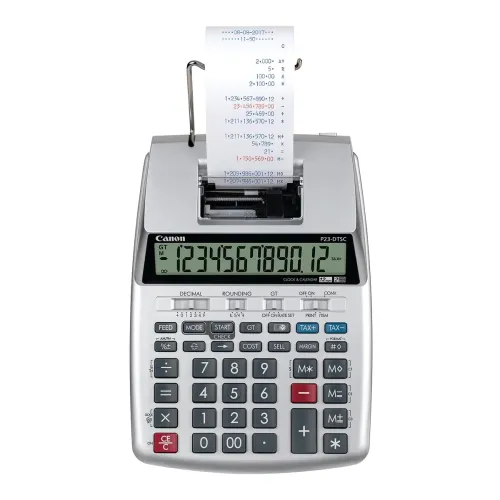 Image of Canon P23-DTSC II Printing Calculator, 2-Color Printing, Silver
