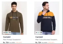 Cantabil mens sweartshirt up to 71% Discount 