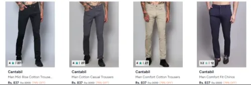 Image of Cantabil men's trousers up to 79% Discount 