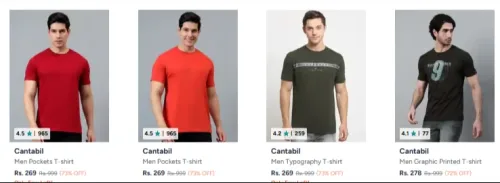 Image of Cantabil men's t-shirts up to 73% Discount 