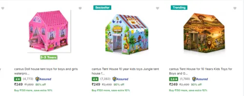Image of Cantus Kids Tents Upto 90% Discount