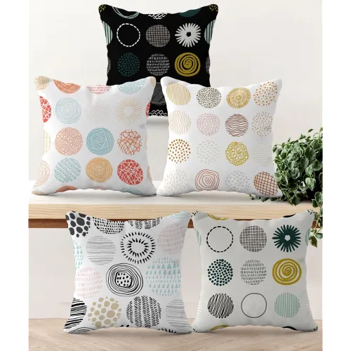 Image of Canvas Set of 5 Designer Decorative Throw Pillow