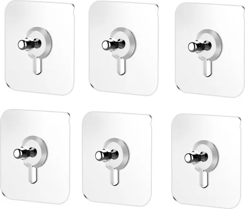 Image of CANWAY Adhesive Nail Wall Hooks (Pack of 6)