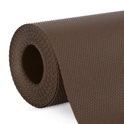CANWAY® (45cm x 5M) Food Grade Non-Slip Drawer & Shelf Mat | Waterproof, Washable Shelf Liner for Kitchen Cabinets, Cupboards, Fridge & Bathroom Shelves | Coffee