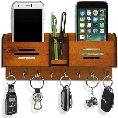 Image of CAPIO ART GEOMETRIC multipurpose design Wood Key Holder