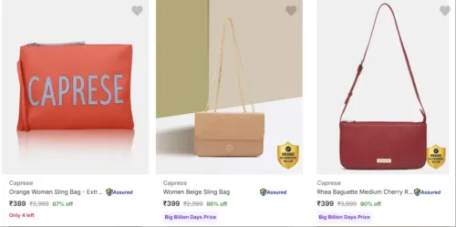 Image of Caprese Handbags & Clutches upto 90% Discount