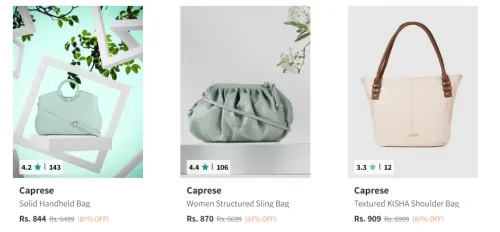 Image of Caprese Handbags upto 87% Discount