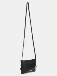 Caprese Nellie Crossbody Small Black Bag for Women Sling Bag (Black, 0.294 L)