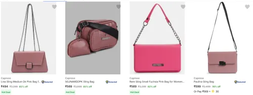 Image of Caprese Women Sling Bag upto 85% Discount