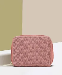 Caprese Women Pink Leather Wallet 