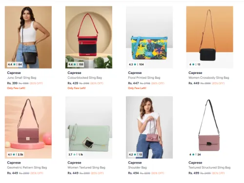 Image of Caprese Women Sling bag at minimum 80% Discount 