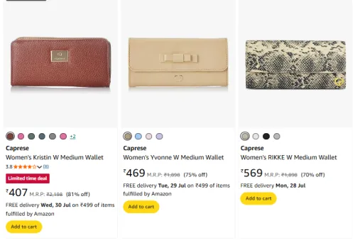 Image of Caprese Women's Wallet Upto 81% Off