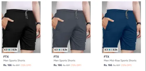 Image of Capris & Shorts For Men at up to 89% Discount