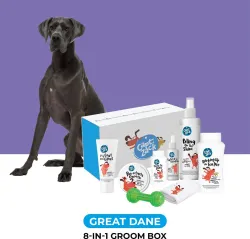 Captain Zack The Great Dane Groom Box – Ultimate 8-in-1, Head-to-Paw Groom-Kit for Your Dog- (Shampoo +Conditioner +Dry 