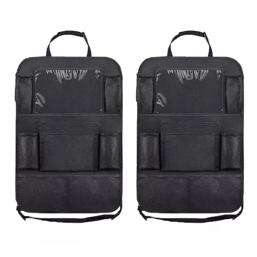 Image of Car Backseat Boot Organizer With Tablet Pocket Storage Pockets