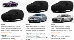 Car Body Cover Starting at ₹302