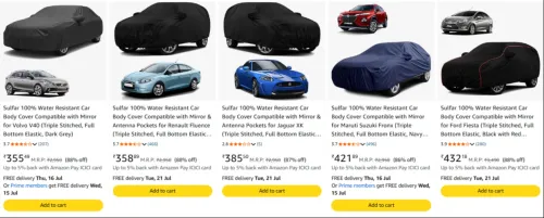 Image of Car Cover Starting @ ₹355 
