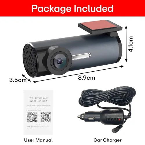 Image of Car Dash Camera Pro X 3MP 1296p from Super Capacitor| Wide Angle View | Emergency Recording | SD Card Upto 1TB Supported
