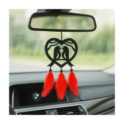 Car Hanging Accessories: Radha Krishna Spiritual Acrylic Decor 