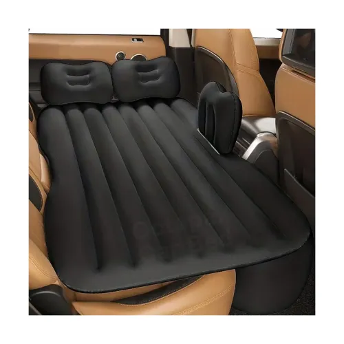 Image of Eloxee Car Inflatable Bed with Pump & 2 Air Pillows | Back Seat Car Air Mattress for Travel, Camping, Trips, Picnic, Bea