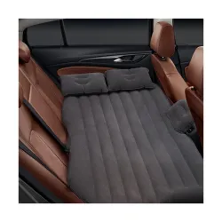 Car Inflatable Bed with Pump & 2 Air Pillows | Universal Fit Back Seat Travel Mattress | Car Bed for Camping, Kids, Trips, Beach, Picnic | Quick Inflation Car Air Mattress (Black)