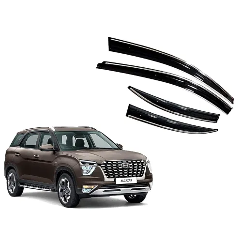 Image of CAR SAAZ Chrome Line Door Visor for Alcazar