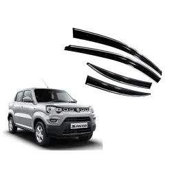 CAR SAAZ Chrome Line Door Visor for S-PRESSO (2019-Present) (Set of 4Pcs) | Rain Guard | Wind Deflector