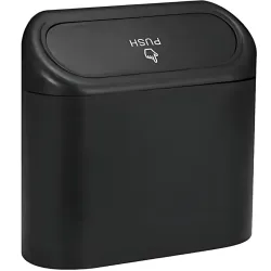 Car Trash Bin with Push Lid and Hanging Hook