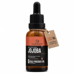 CARAWAY Jojoba Oil for Skin, Face and Hair Growth 100% Pure Cold Pressed Jojoba Oil Suitable for All Types of Skin and Scalp | Rich in Vitamin E | Glass bottle with Dropper - 30 ml
