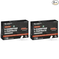 Carbamide Forte L-Carnitine L-Tartrate 1000mg Capsules (10 count, Pack of 2)