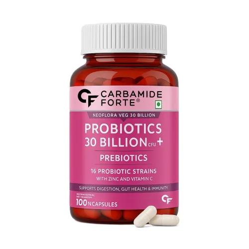 Image of Carbamide Forte 30 Billion Probiotics Supplement, 100 Veg Capsules