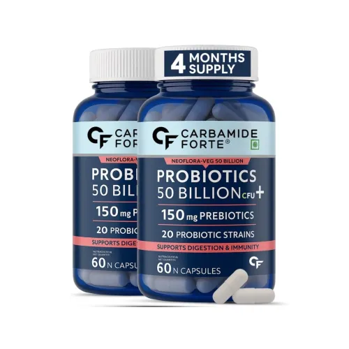 Image of Carbamide Forte Probiotics Supplement 50 Billion CFU for Women & Men | Probiotics for Gut Health Supplement | Support Di