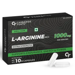 Carbamide Forte L Arginine 1000mg Supplement Per Serving - 10 Veg Capsules